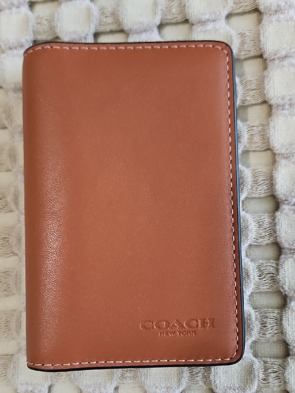 Coach Tan Leather Card Holder Wallet